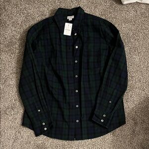 J. Crew Dark Plaid Button-Down Shirt